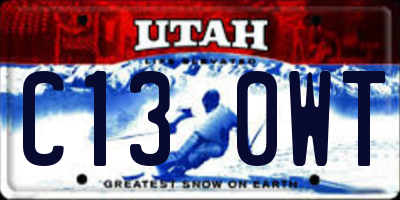UT license plate C130WT