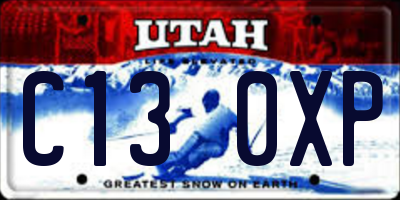 UT license plate C130XP
