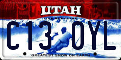 UT license plate C130YL
