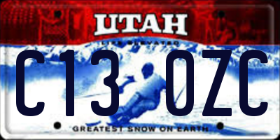 UT license plate C130ZC