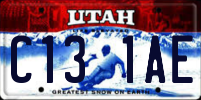 UT license plate C131AE