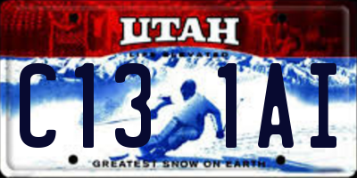 UT license plate C131AI