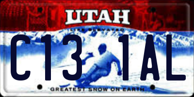UT license plate C131AL