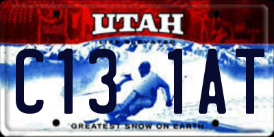 UT license plate C131AT
