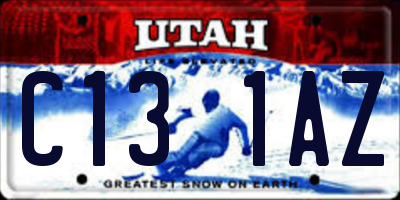 UT license plate C131AZ