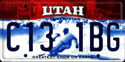 UT license plate C131BG