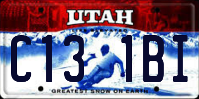 UT license plate C131BI