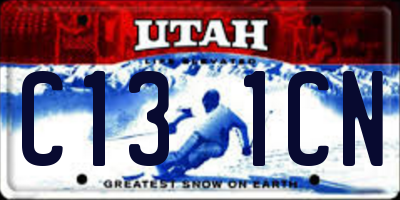UT license plate C131CN