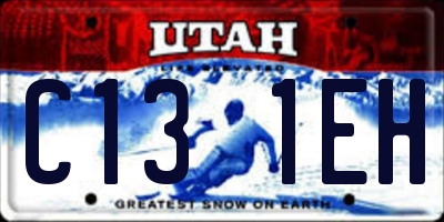 UT license plate C131EH