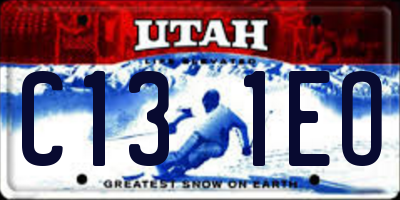UT license plate C131EO