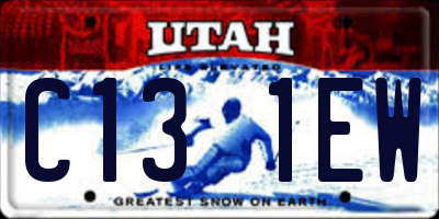 UT license plate C131EW