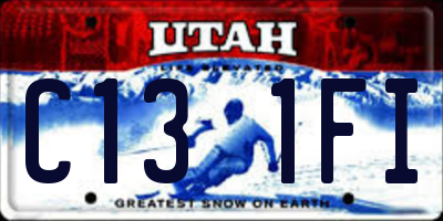 UT license plate C131FI