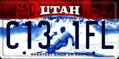 UT license plate C131FL