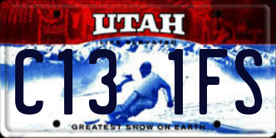 UT license plate C131FS