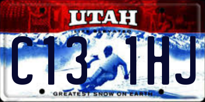 UT license plate C131HJ