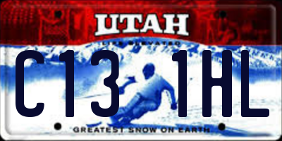 UT license plate C131HL