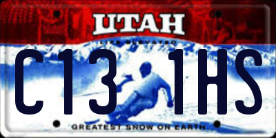 UT license plate C131HS