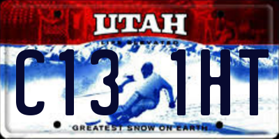 UT license plate C131HT