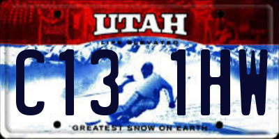 UT license plate C131HW