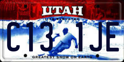 UT license plate C131JE