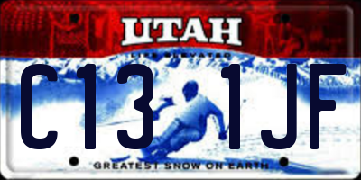 UT license plate C131JF