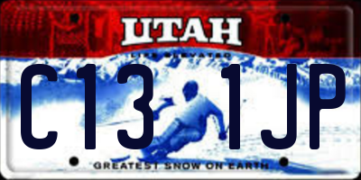 UT license plate C131JP