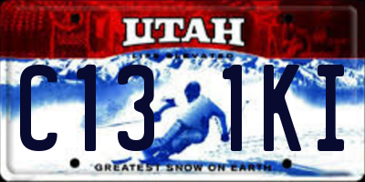 UT license plate C131KI