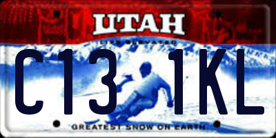 UT license plate C131KL