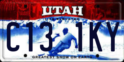 UT license plate C131KY