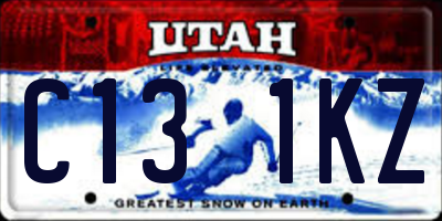 UT license plate C131KZ