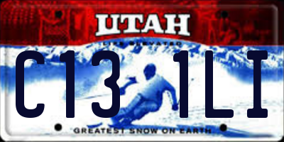 UT license plate C131LI