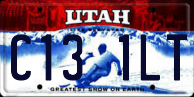 UT license plate C131LT