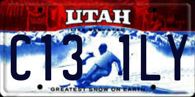 UT license plate C131LY
