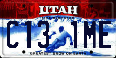UT license plate C131ME