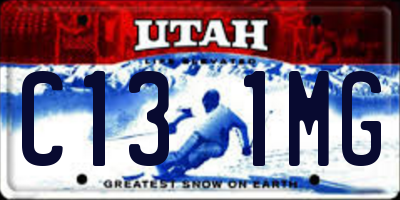 UT license plate C131MG