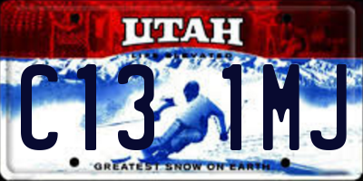 UT license plate C131MJ