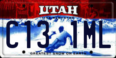 UT license plate C131ML
