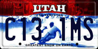 UT license plate C131MS