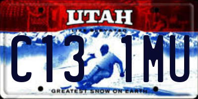 UT license plate C131MU