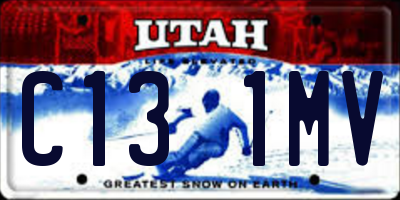 UT license plate C131MV