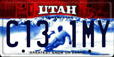 UT license plate C131MY