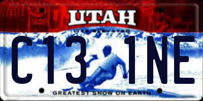 UT license plate C131NE