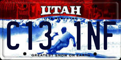UT license plate C131NF