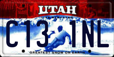 UT license plate C131NL