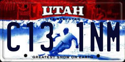 UT license plate C131NM