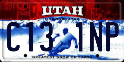 UT license plate C131NP