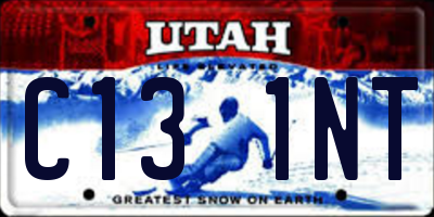 UT license plate C131NT