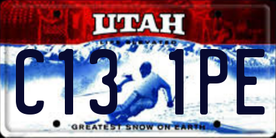 UT license plate C131PE