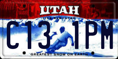 UT license plate C131PM