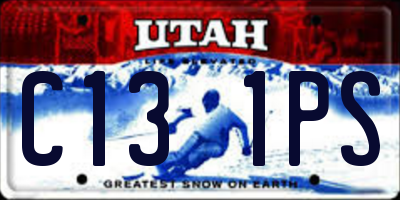 UT license plate C131PS